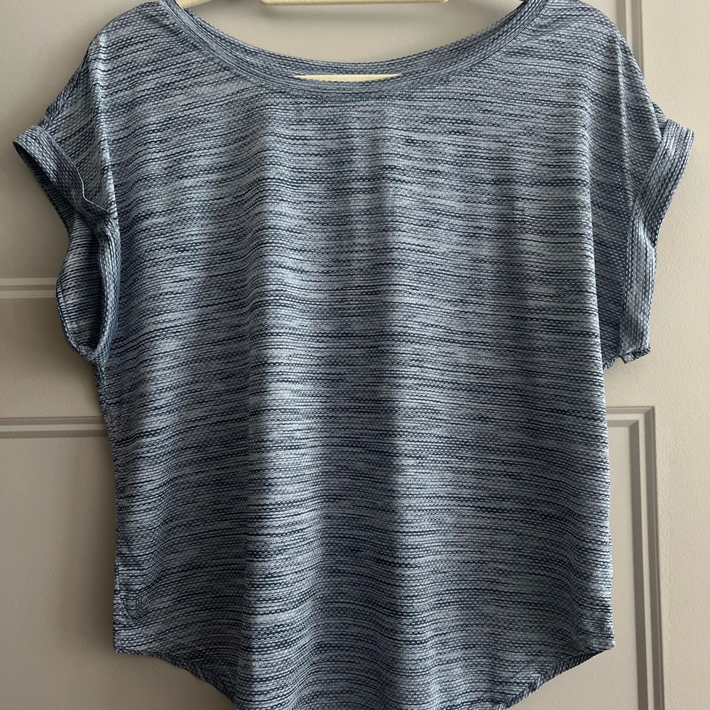 Lole Blue Boxy Relaxed Workout Tee